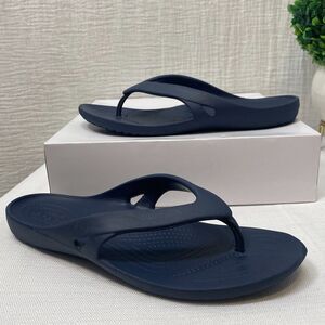 Crocs Kadee II Flip-Flops Women's Navy Blue Minimalist Ionic Comfort